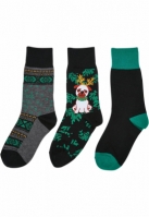 Soseta Christmas Dog 3-Pack copil Urban Classics