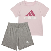 Set for adidas Essentials Organic Cotton pink-gray HR5886 copil