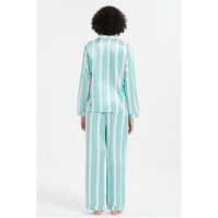 Pijama Linea Stripe Satin and Eye Mask Set