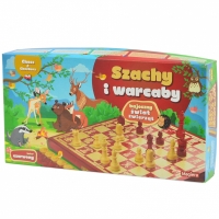 Chess and checkers Fabulous Animal World 25cm