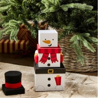 The Spirit Of Christmas Set of 3 Snowman Gift Boxes