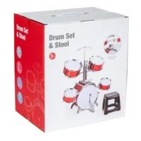 Toylife Toy Drum Set and Stool