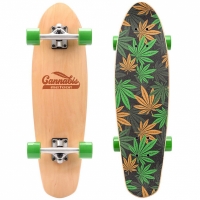 Skateboard Meteor Cannabis Green-Brown-Orange 22595