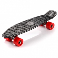 Skateboard METEOR black / red / 23687