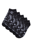 Soseta Bandana Pattern No Show 5-Pack Urban Classics