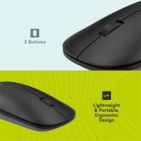 Styletech Silent Multi-Mode Bluetooth Wireless Mouse for PC & Mac - Black