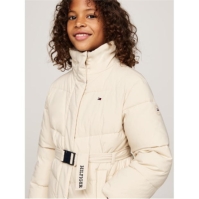 Tommy Hilfiger TEDDY COLLAR MID LENGHT PUFFER