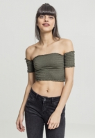 Cropped Cold Shoulder Smoke Top dama Urban Classics