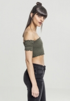 Cropped Cold Shoulder Smoke Top dama Urban Classics