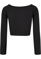 Short Rib Wide V-Neck Longsleeve dama Urban Classics