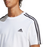 Tricou Adidas Essentials Single Jersey 3-Stripes white IC9336