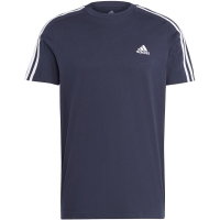 Tricou Men's adidas Essentials Single Jersey 3-Stripes navy blue IC9335