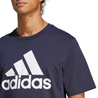 Tricou Camasa Men's adidas T- Essentials Single Jersey 3-Stripes navy blue IC9348