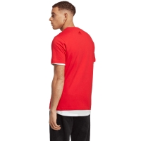 Camasa Men's T- adidas Essentials Single Jersey Linear Embroidered Logo Red IC9278