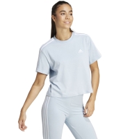 Camasa 's T- adidas Essentials 3-Stripes Single Jersey Crop Top blue IS1568 dama