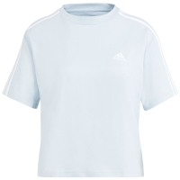 Camasa 's T- adidas Essentials 3-Stripes Single Jersey Crop Top blue IS1568 dama