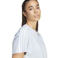 Camasa 's T- adidas Essentials 3-Stripes Single Jersey Crop Top blue IS1568 dama