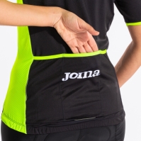 Crono Cycling Jersey Black Fluor Yellow Joma