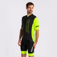 Crono Cycling Jersey Black Fluor Yellow Joma