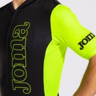 Crono Cycling Jersey Black Fluor Yellow Joma