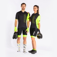 Crono Cycling Jersey Black Fluor Yellow Joma