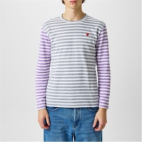 Camasa COMME DES GARCONS PLAY Bi-Colour Stripe T-