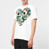 Camasa COMME DES GARCONS PLAY Big Heart Camouflage T-