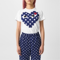 Camasa COMME DES GARCONS PLAY Big Heart Polka-Dot T-