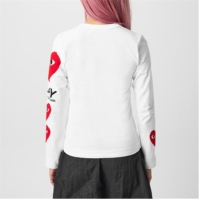 Camasa COMME DES GARCONS PLAY Heart Printed Long-Sleeved T-