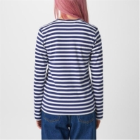 Camasa COMME DES GARCONS PLAY Logo Patch Striped T-