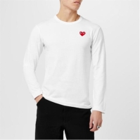 Camasa COMME DES GARCONS PLAY Peeping Heart Maneca Lunga T-