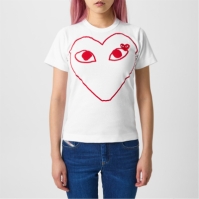 Camasa COMME DES GARCONS PLAY Peeping Heart Outline T-