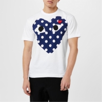 Camasa COMME DES GARCONS PLAY Polka Dot Peeping Heart T-