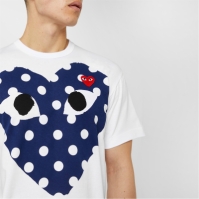 Camasa COMME DES GARCONS PLAY Polka Dot Peeping Heart T-