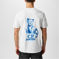 Camasa CP Company 24/1 Jersey Pencil Effect Graphics T-