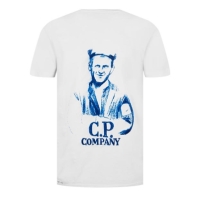 Camasa CP Company 24/1 Jersey Pencil Effect Graphics T-