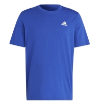 Tricou Adidas Essentials Single Jersey Embroidered Small Logo blue IC9284