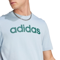 Tricou Men's adidas Essentials Single Jersey Linear Embroidered Logo blue IJ8651