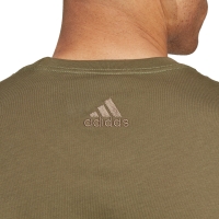 Tricou Men's adidas Essentials Single Jersey Linear Embroidered Logo khaki IC9280