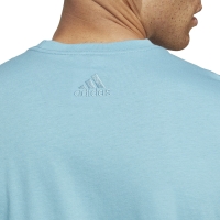 Tricou Men's adidas Essentials Single Jersey Linear Embroidered Logo sky blue IC9287