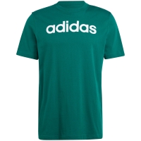 Tricou Men's adidas Essentials Single Jersey Linear Embroidered Logo green IJ8658