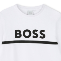 Camasa Boss Maneca Lunga Logo Print T- copil baietel