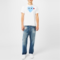 Camasa COMME DES GARCONS PLAY Double Heart Logo T-