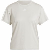 Tricou Koszulka damska adidas Aeroready Train Essentials 3-Stripes bezowa HZ5681