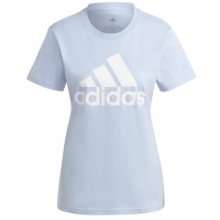 Tricou Koszulka damska adidas Loungewear Essentials Logo blekitna IC0637