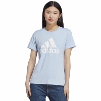 Tricou Koszulka damska adidas Loungewear Essentials Logo blekitna IC0637