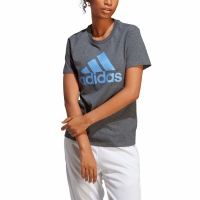 Tricou Koszulka damska adidas Loungewear Essentials Logo szara IC0634