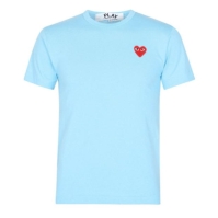 Camasa COMME DES GARCONS PLAY Heart Embroidered Crewneck T-