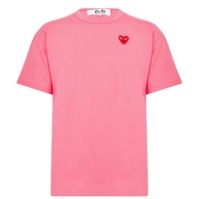 Camasa COMME DES GARCONS PLAY Heart Embroidered Crewneck T-