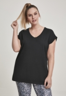 Tricou Round V-Neck Extended Shoulder dama Urban Classics